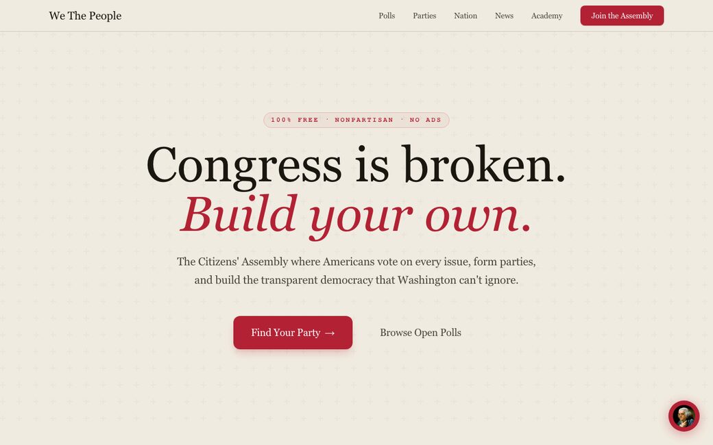 Constitution.vote website screenshot