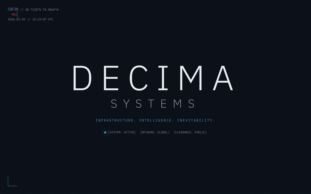 Decima Systems website screenshot