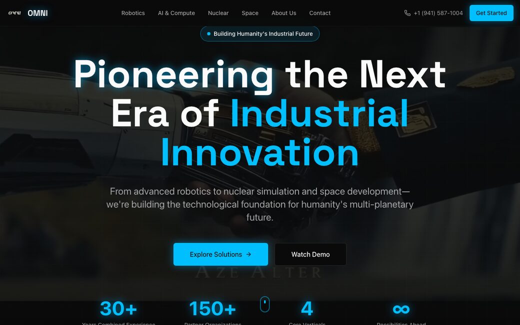 Omni Industries website screenshot